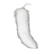 30cm Foxes Tail Keychain Pendant Car Keyring Hangings Ornaments Plush Tail Car Key Chains Ornaments for Bag Decorations White
