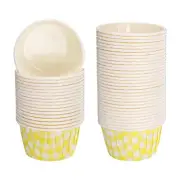 Cupcake Liners, 50Pcs Cupcake Muffins Liners Holders(Light Yellow and White)