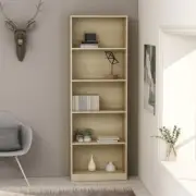 NNEVL 5-Tier Book Cabinet Sonoma Oak 60x24x175 cm Chipboard