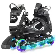 Adjustable Inline Skates for Kids Youth with Light up Wheels,Illuminating Beg...