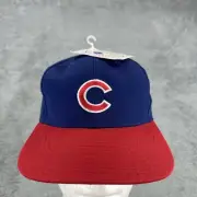 VTG Chicago Cubs Hat Cap Snap Back Mens Blue Red Bill MLB Baseball 90s NEW