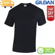Gildan Black T shirt High Quality 100% Cotton Plain Blank T shirt S-5XL for Men