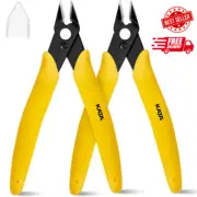 2-Pack Micro Wire Cutter, Precision Electronics Flush Cutter and Side Cutting Pl
