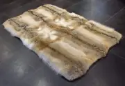 4904 Genuine Fur Carpet made of Canadian Coyotes Pelt Rug Genuine Fur Runner