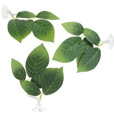 3 Pcs Fish Tank Accessories Betta Fish Leaf Pad Aquarium Décor Simulating The