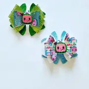 Handmade Hair Bows - Kids Shows - Cocomelon - Barrettes #2