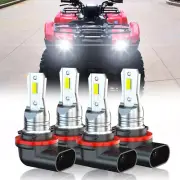 4Pcs For 2018 Honda RUBICON 500 LED Replacement Bulb ATV Headlight Bulb 80W