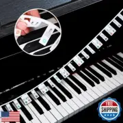 Colorful Removable Piano Keyboard Note Labels, Silicone Piano Notes Stickers