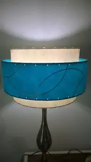 Mid Century Vintage Style 3 Tier Fiberglass Lamp Shade Modern Atomic Retro ti3ga