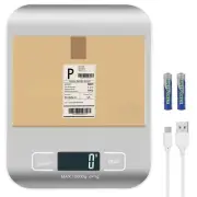Digital Shipping Scale, Kitchen Scale, Stainless Steel Accurate 10kg/1g Porta...