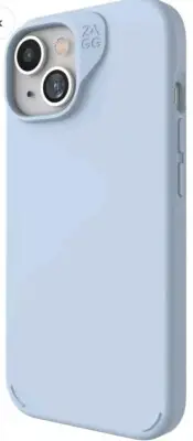 Zagg iPhone 15 Pro Case Ultra Slim Manhattan Snap Sky Blue New in Box