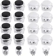 Umierke 20PCS Push Button for Arcade Video Game Consele(10 White + 10 Black), 24mm × 16, 20mm × 4, Arcade DIY Parts