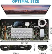 Gaming Mouse Pad (35.4x15.7 in) Ergonomic Mouse Pad with Wrist Re 6in1 Extended
