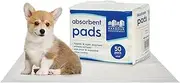 Harbour Housewares Disposable Puppy Pads - 32.5cm x 45cm - 50x Small Absorbent Puppy Training Pads Leak-Proof Pee Pads for Dogs, Cats, Kittens Potty Training Mats