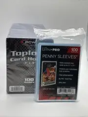 BCW 3X4 Toploaders 35pt 100 Toploaders for Standard Cards and Ultra Pro Sleeves