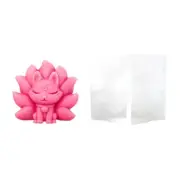 Crafting Moulds Nine-Tailed Foxes Shape Silicone Resin Mold Soap Making Mold