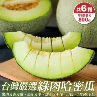 在飛比找momo購物網優惠-【WANG 蔬果】台灣嚴選頂級綠肉哈密瓜800gx6顆(80