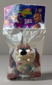 Vintage Space Jam Taz Tasmanian Devil Plush Warner Bros McDonald's 7" 1996