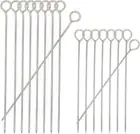 30Pcs Barbecue Skewers, Stainless Steel Turkey Lacers Metal Skewers BBQ Grill,S