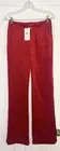 7 For All Mankind Women’s Velvet Wide Leg Flare Side Stripe Pants Red 2 New