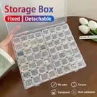 56 Grids Adjustable Organizers Transparent Jewelry Box Organizer Box Earring