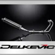 Suzuki GW250 Inazuma 2013-2017 Complete Exhaust 2-1 18" Oval Carbon Muffler