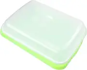 CIMAXIC Hydroponic Sprout Tray for Soil Germination Plastic Nursery Pot for Beans Vegetables Reusable Planting Basin with Cover for Growing