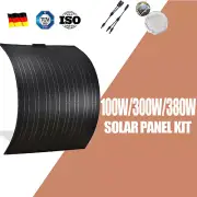 12V 100W 300W 380W Flexible Solar Panel Mono Caravan Camping Home Battery Charge