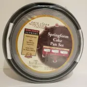 Springform Cake Pan 3 Piece Set Non-stick Easy Clean Supreme Set of 8" 9" 10"