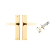 Iver Bronte Door Lever Handle on Chamfered Backplate Passage Kit