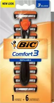 BIC Hybrid Advance Razor//Pivoting head with 3 blades