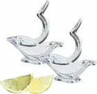 2 Pcs Hand Juicer Lemon Squeezer,Portable Transparent Acrylic Bird Lemon Juicer,