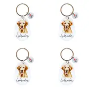 4x Splosh Pet Labrador Keyring Animal Keychain Hanging Bag Accessory 4x8.5cm