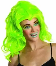 New Wave Wig 80's Neon Retro Fancy Dress Halloween Costume Accessory 4 COLORS