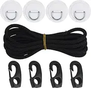 Stainless Steel D-Ring Patch Kit, PVC Paddle Board D-Rings for Kayak, Inflatable Boat, Caneo, SUP, No Glue Included, Water-Proof