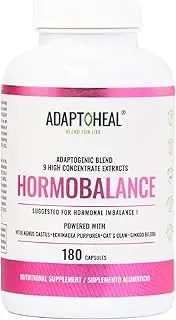 Hormobalance – Adaptogens Supplement for Female Hormonal System Balance - Vitex, Ginseng and Cat’s Claw – Vegan, Gluten and Dairy Free (180 Capsules / 700 mg)
