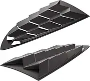 Side Window Louvers Compatible for Hyundai Genesis Coupe 2010-2016 Windshield Sun Shade Cover Matte Black - Pair