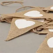 Party Decoration Banner Party Flag Candy Bar Decoration Jute Country Wedding Decoration Bunting Jute Garland Burlap Bunting Banner Aloha Hawaii Flags Wedding Disco Bachelorette Party Decor (Color : 3