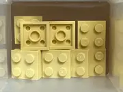 LEGO Parts - Tan Plate 2 x 2 - No 3022 - QTY 10