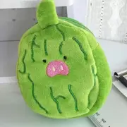 Cute Plush Bitter Melon Coin Purse Headphone Bag Backpack Mini Pendant