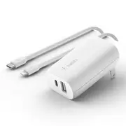 Dual Wall Charger with PPS + USB-C Cable with Lightning Connector