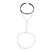 Women Girls Leg Chains Multi-layer Chain Crossed Pendant Sexy Body Chains