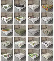 Ambesonne Cactus Print Flat Sheet Top Sheet Decorative Bedding 6 Sizes