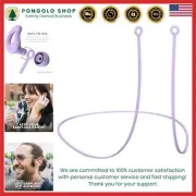 Earplug Lanyard Silicone Cord Flexible Durable Compatible with Removable Tips