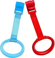 Vaguelly 2pcs Toys for Babies Pull up Rings Bed Hanging Ring Walking Assistant Stand
