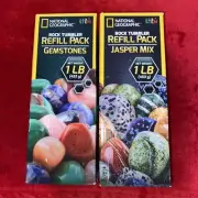 NATIONAL GEOGRAPHIC Rock Tumbler Refill Kit - Gemstone & Jasper Mix 1 Pound Each
