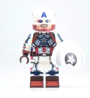 Donut Minifigs Custom - Captain America White Variant Minifigure
