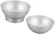 BEBEMOKO 1 Set Aluminium Alloy Half Sphere Mold for DIY Bath Salt Balls and Cakes Reusable Baking Accessory with Base for Home Professional Use