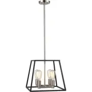 Trans Globe Lighting 10464-BK/BN Adams Pendant Black and Brushed Nickel