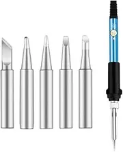 [AIMALL] 60W Electric Soldering Iron Kit Solder Welding Tool Stand Adjustable Temperature 392°F-842°F, Ceramic Heater, 5 Tips